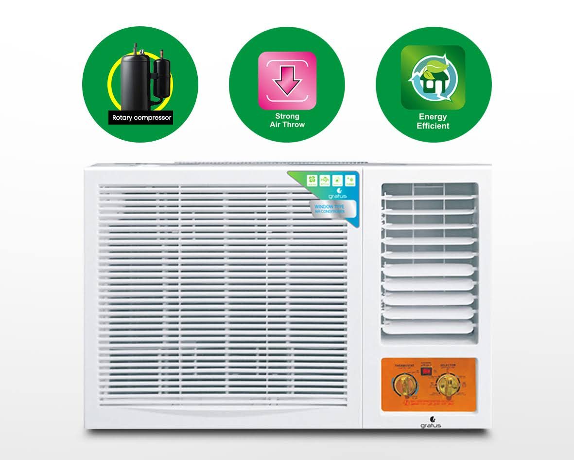 Gratus 1.5 Ton Window Air Conditioner with Heavy-Duty Rotary Compressor & R410A Refrigerant – GWAC185TRS image 12
