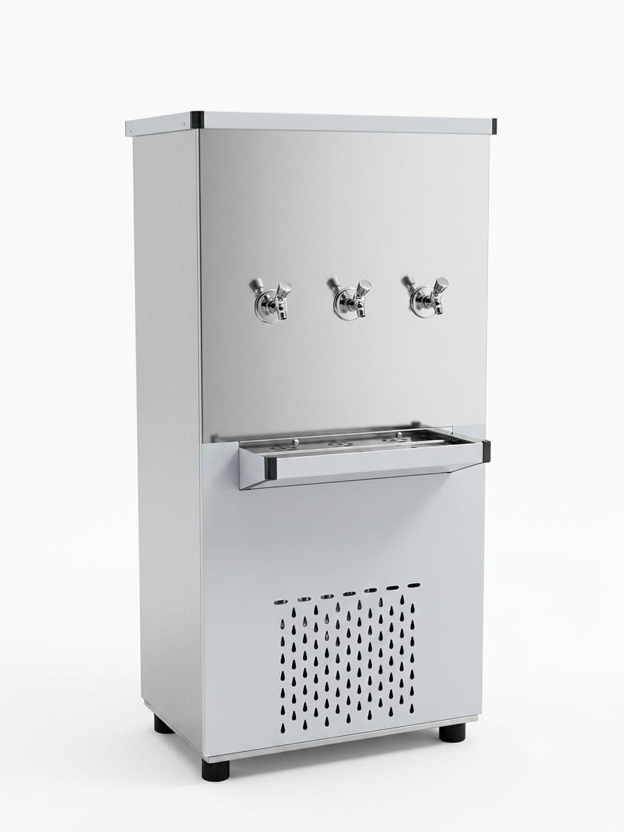 Gratus 45 Gallon 3 Tap Stainless Steel Commercial Water Cooler