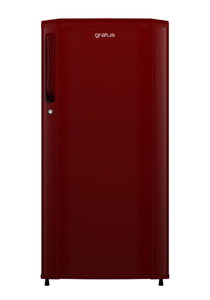 Gratus Single Door Refrigerator (Maroon color) - Refrigerator by Gratus