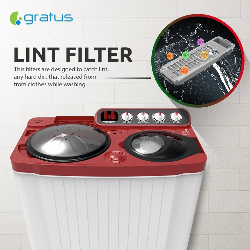 Gratus 10 KG Semi-Automatic Top Load Washing Machine – Made in India | GSWM100IVDX image 3