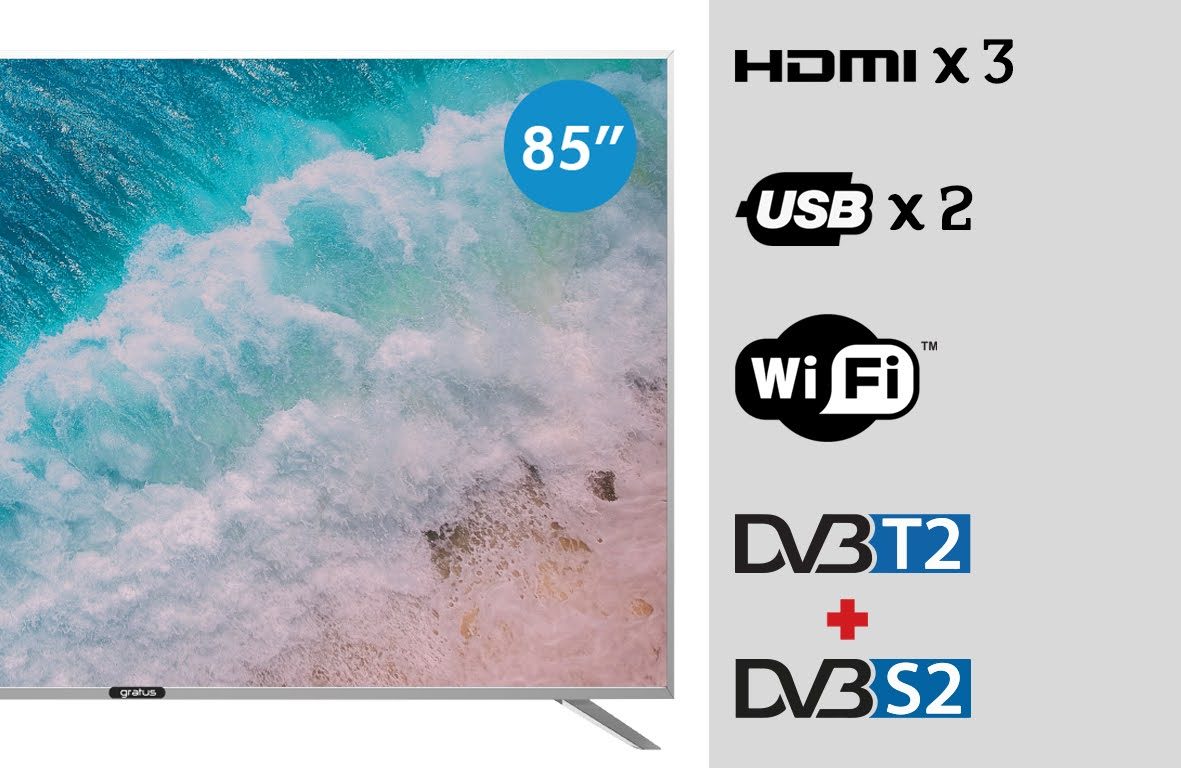 Gratus 85" WebOS Powered 4K Edgeless UHD Smart LED TV with ThinQ AI image 3