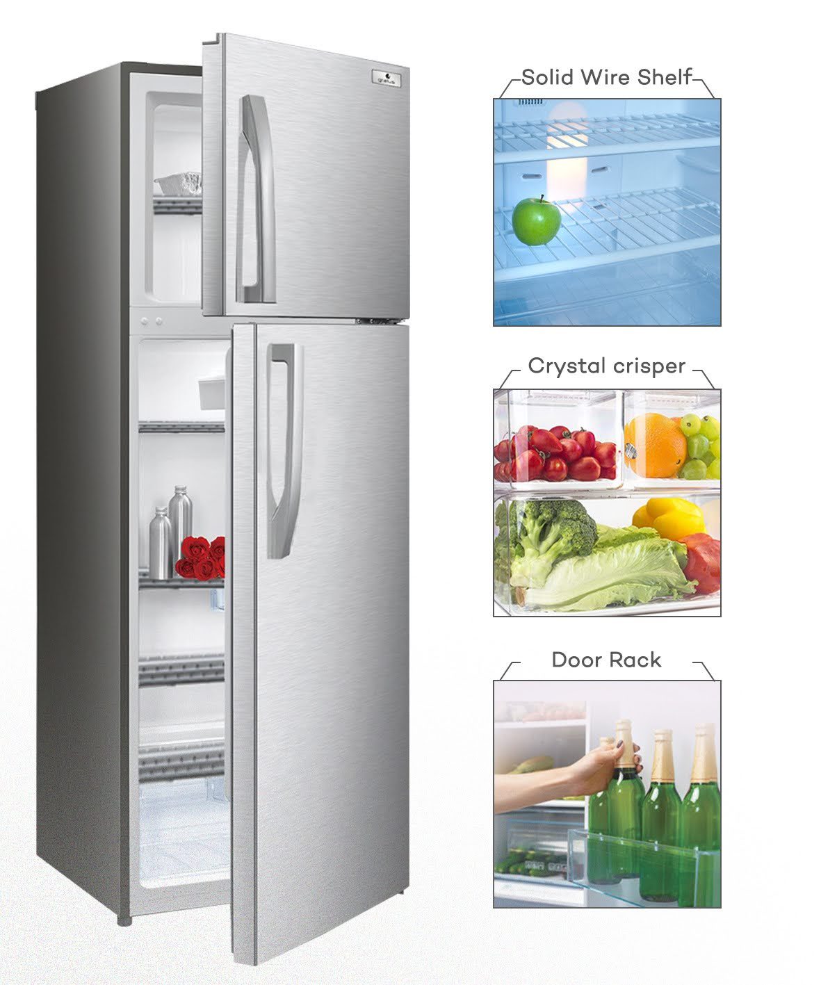 Gratus Aura Series Double Door Refrigerator image 4
