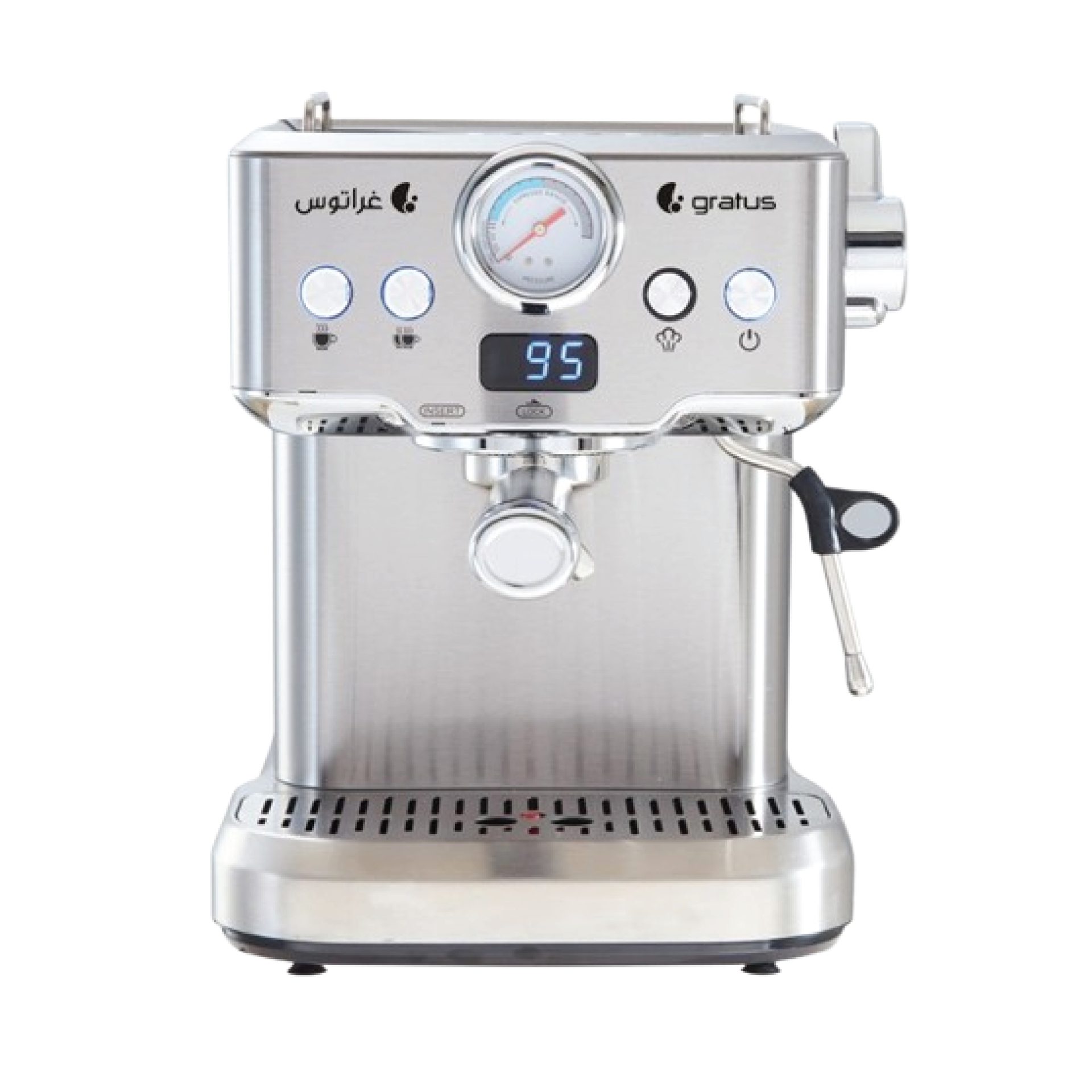 Gratus Barista Espresso Coffee Machine | 20-Bar Italian ULKA Pump | Milk Frother | 1.8L Water Tank | GCM918EXFS - Expresso Machine by Gratus