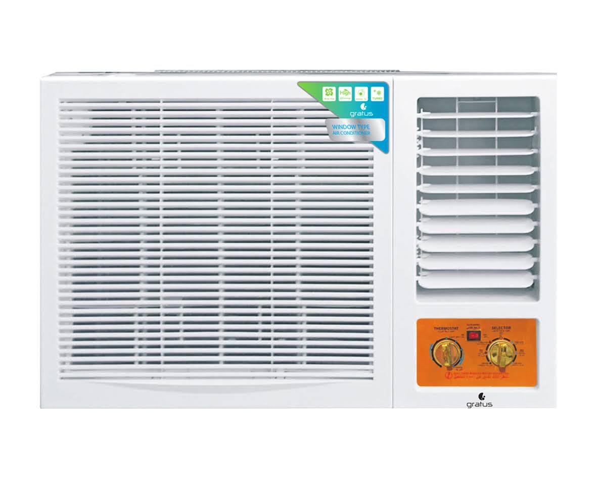 Gratus 1.5 Ton Window Air Conditioner with Heavy-Duty Rotary Compressor & R410A Refrigerant – GWAC185TRS - Air Conditioner by Gratus
