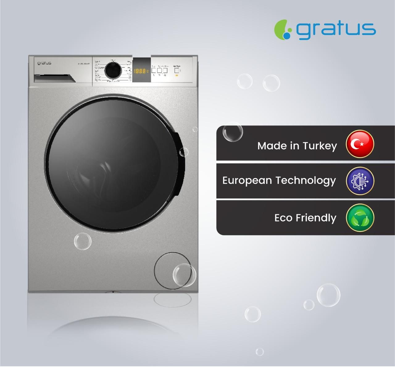 Gratus 8 KG Front Load Washing Machine 1400 RPM & 15 Programs image 6