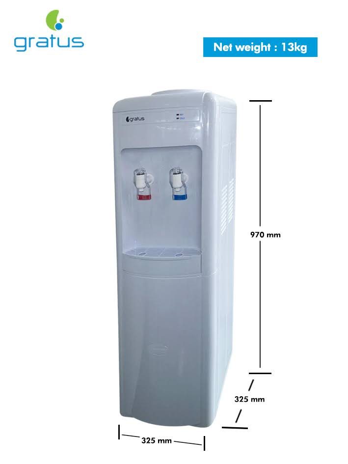 Gratus Hot & Cold 2 Tap Floor Standing Top Loading Water Dispenser | Compressor Cooling | Stainless Steel Hot Water Tank | 1-Year Full & 2-Year Compressor Warranty | GWD102BWDX image 6