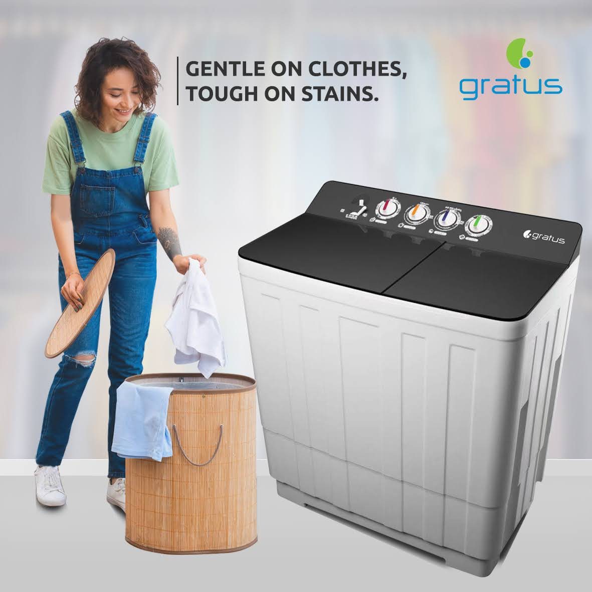 Gratus 20 KG Giant Series Top Load Semi-Automatic Washing Machine – GSW20KCDX1 image 7