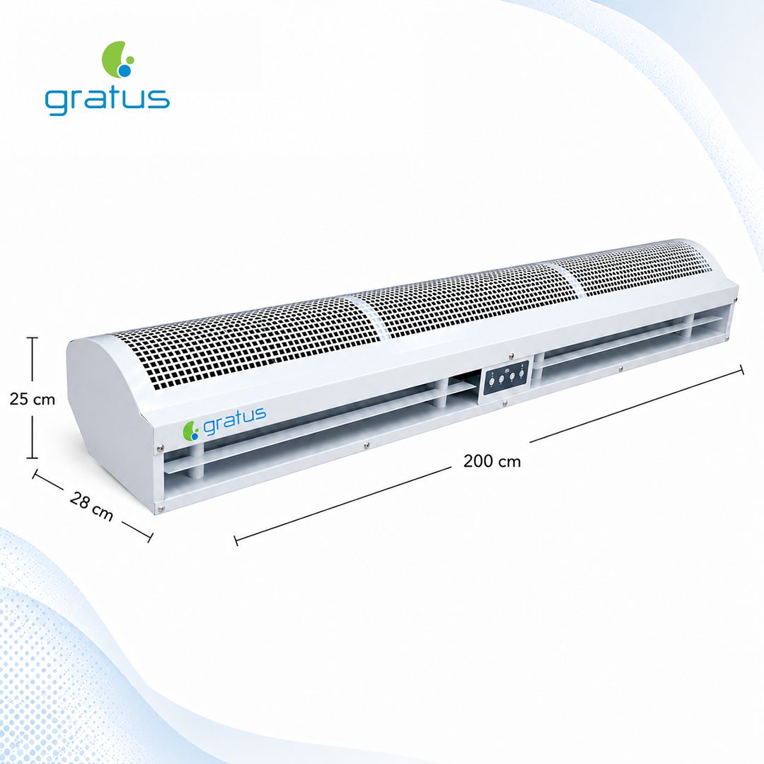 Gratus 200 cm Cross Flow Air Curtain with Wireless Remote Controller image 7