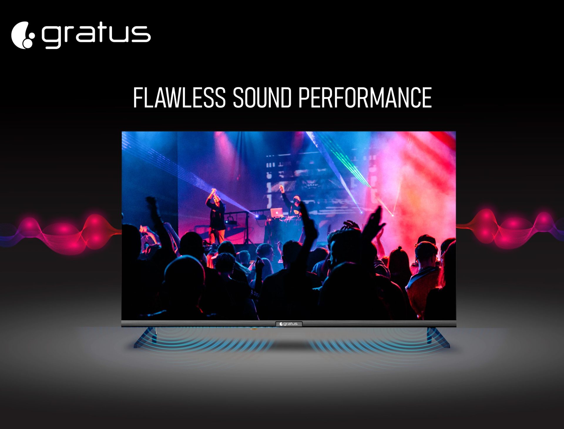 Gratus 43-Inch QLED Full HD Smart TV | Android 14 | Frameless Design | Built-in DVB-T2/S2 | LT43Q24H image 3