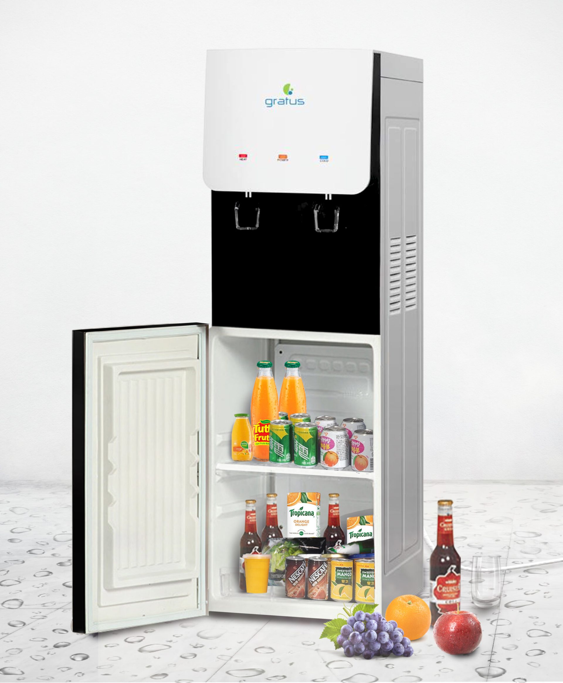Gratus Hot & Cold Water Dispenser with Refrigerator product detail image