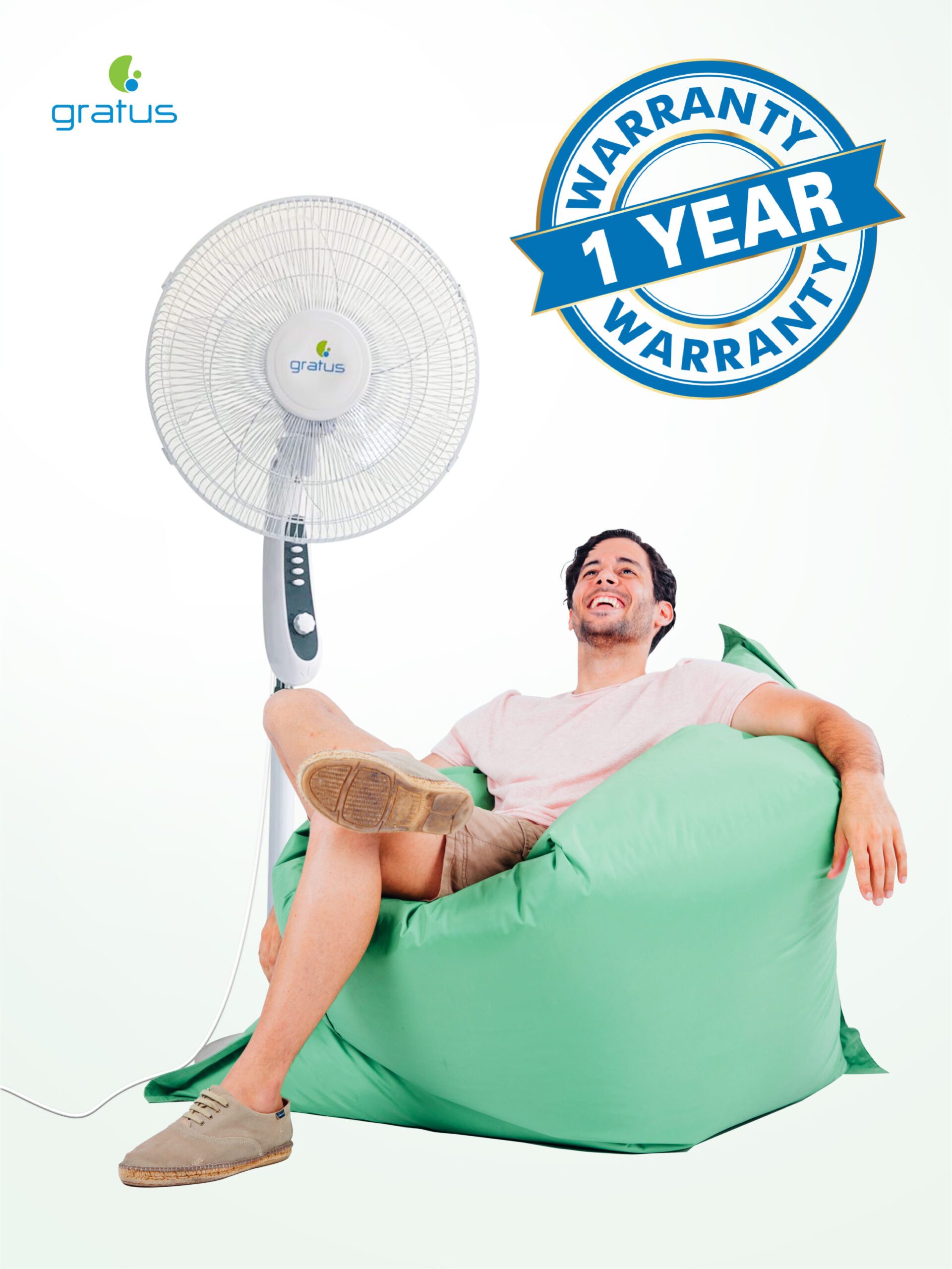Gratus 16 Inch Pedestal Stand Fan 45W with 5 AS Blades & 2-Hour Timer – GRSF20121HAHC image 5