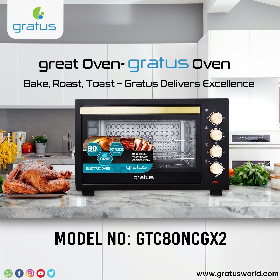 Gratus 80L 2800W Electric Oven Toaster Grill with Rotisserie image 3