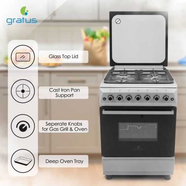 Gratus 60×60 Free Standing Gas Cooker image 9