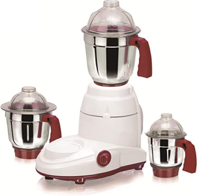 Gratus 600W Mixer Grinder with 3 Stainless Steel Jars product detail image