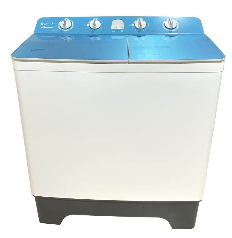 Gratus 22 KG Top Load Semi-Automatic Washing Machine (White/AQUA BLUE) - Washing Machine by Gratus