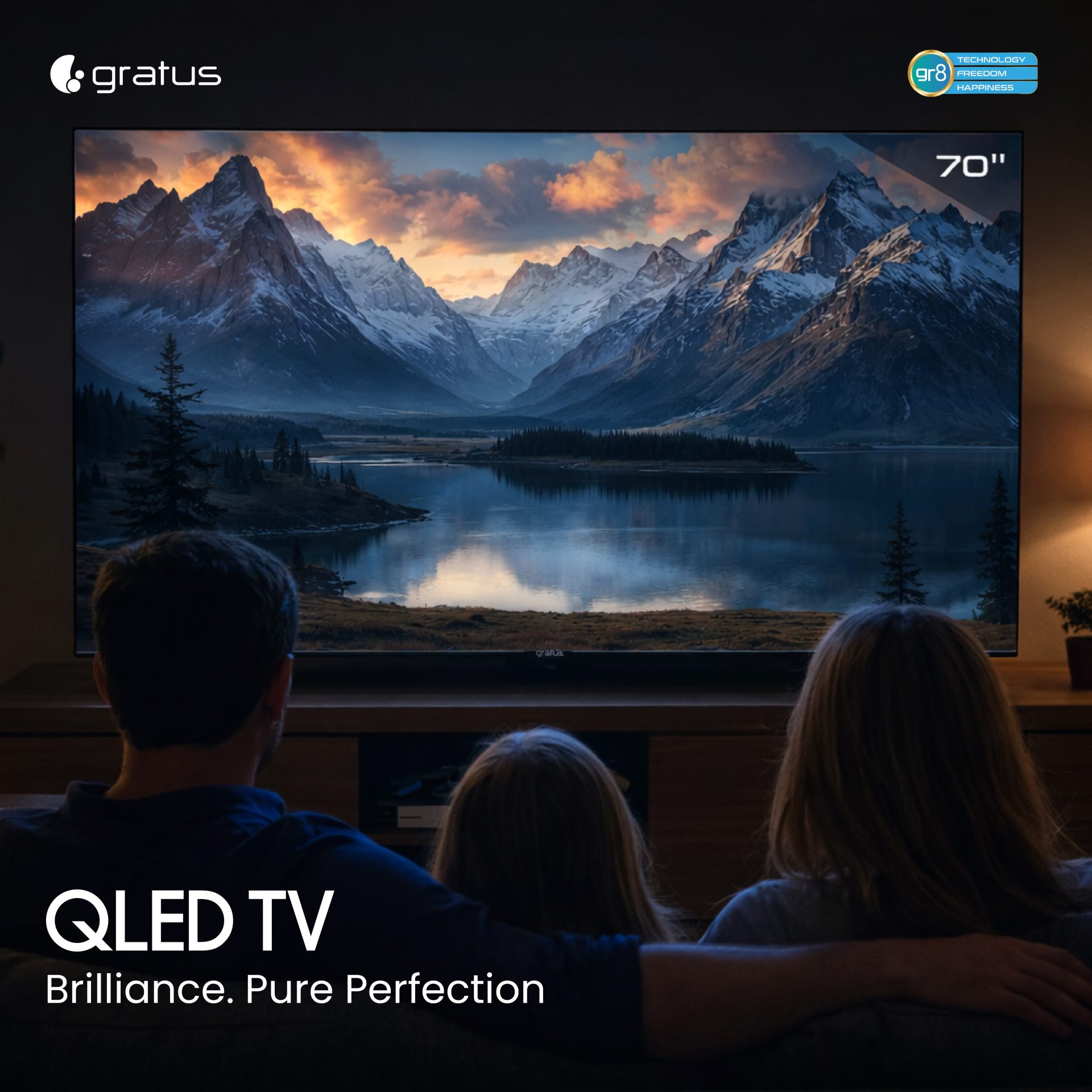 Gratus 70" WebOS powered 4K Edgeless QLED SMART TV with ThinQ AI product detail image