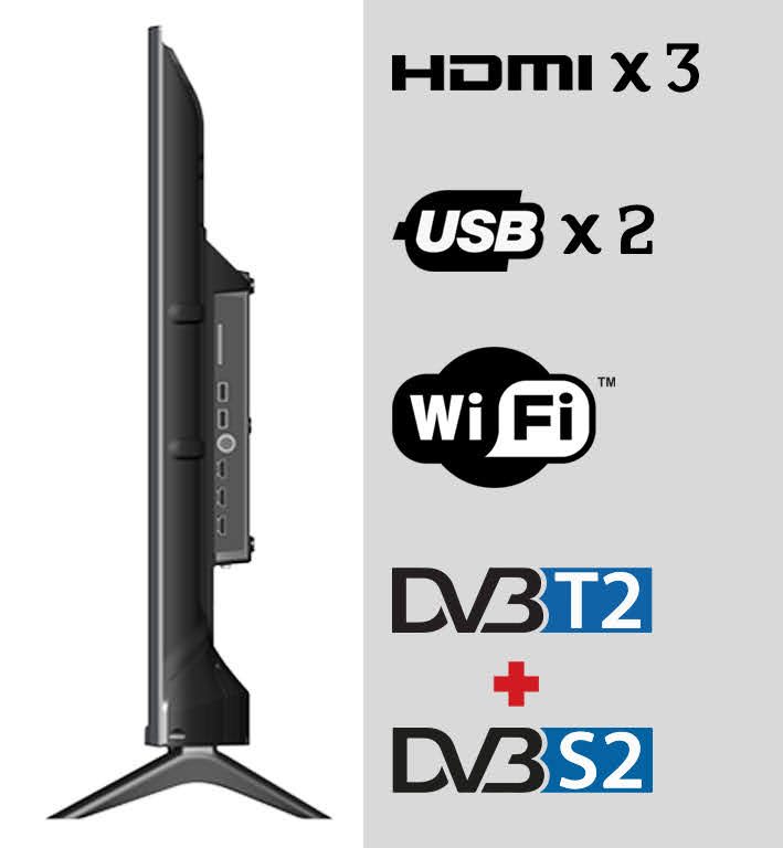 Gratus 43" Edgeless Full HD Smart LED TV with Android 11 image 3