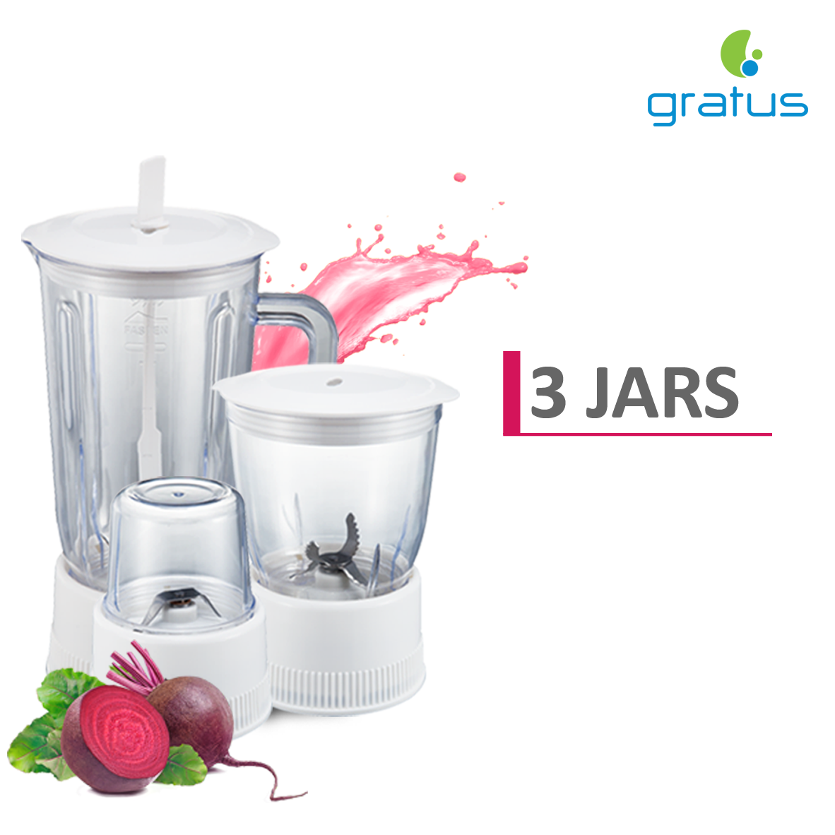 Gratus 400W 4-in-1 Food Processor image 4