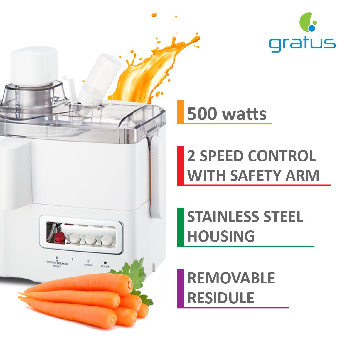 Gratus 400W 4-in-1 Food Processor image 3