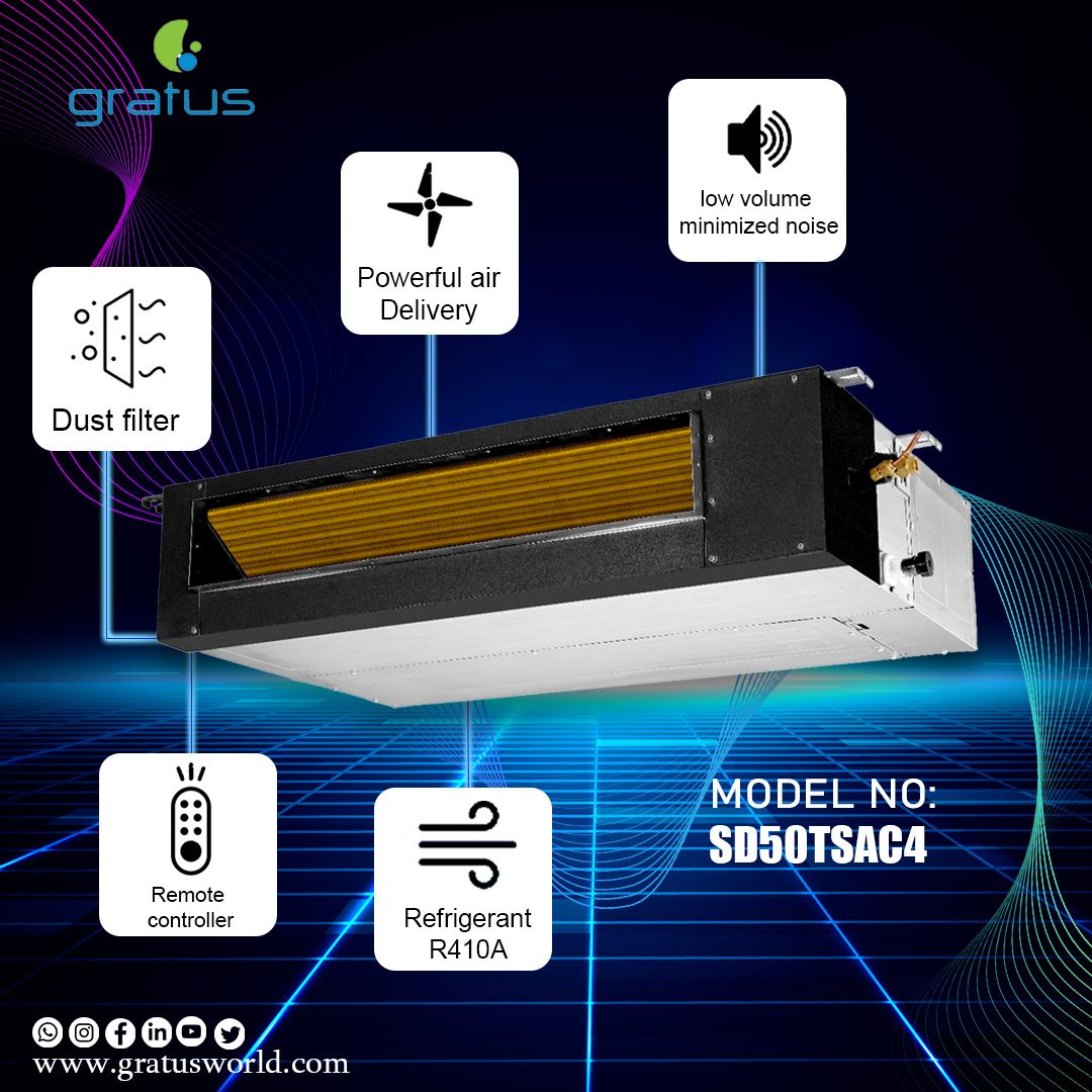 Gratus 4 Ton Duct Type Air Conditioner | T3 Scroll Compressor | Heavy Duty Cooling | SD50TSAC4 image 5