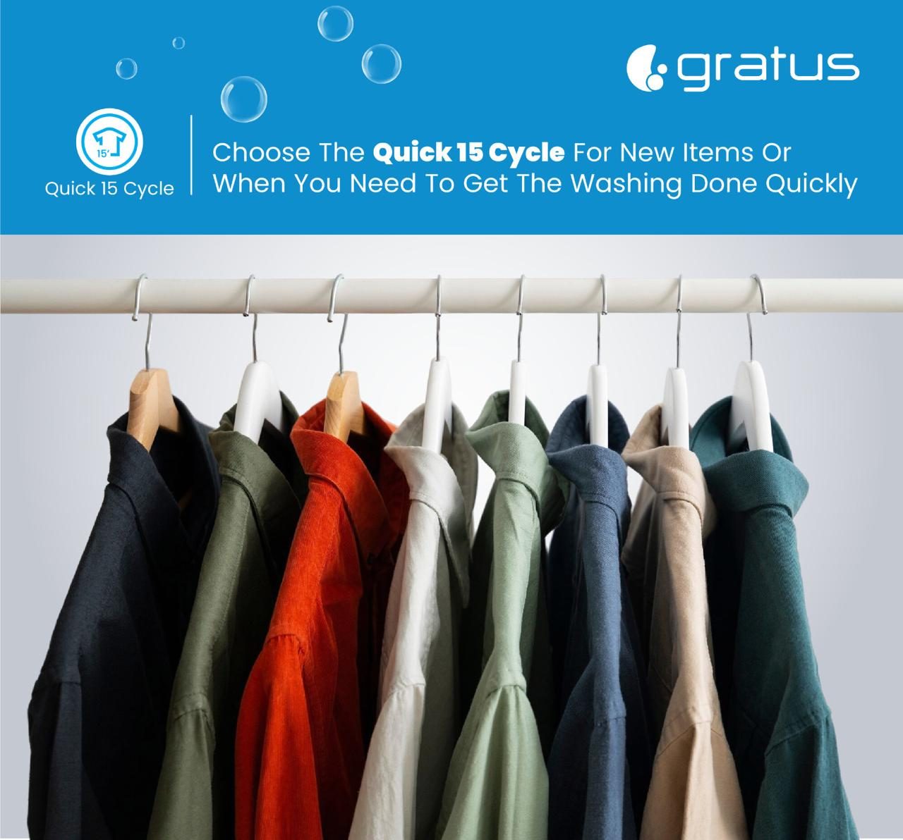 Gratus 8 KG Front Load Washing Machine 1400 RPM & 15 Programs image 5