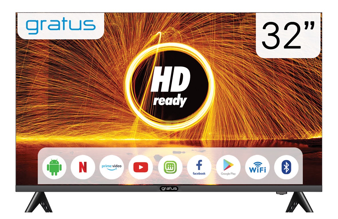 Gratus 32" Edgeless HD Smart LED TV with Android 11 image 5