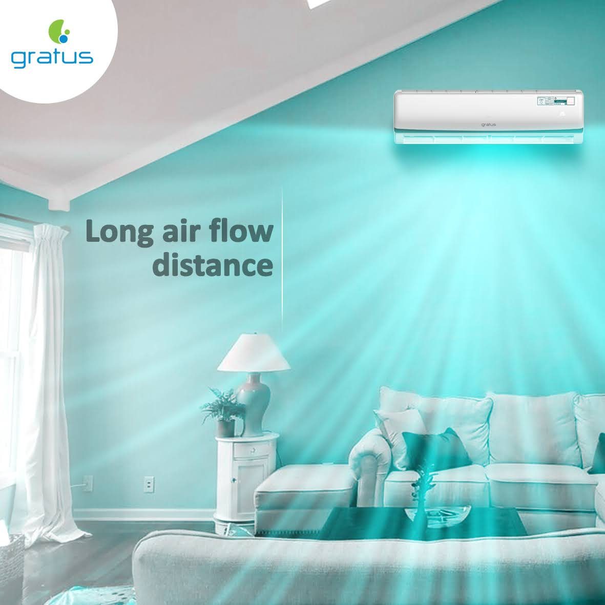 Gratus 30000 BTU 2.5 Ton Split Air Conditioner | T3 Tropicalized Compressor | 4-Way Cooling | GSACP320C1AKK image 3