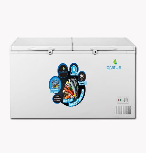 Gratus 650L Tropicalized Chest Freezer with 2 Doors - Chest Freezer by Gratus