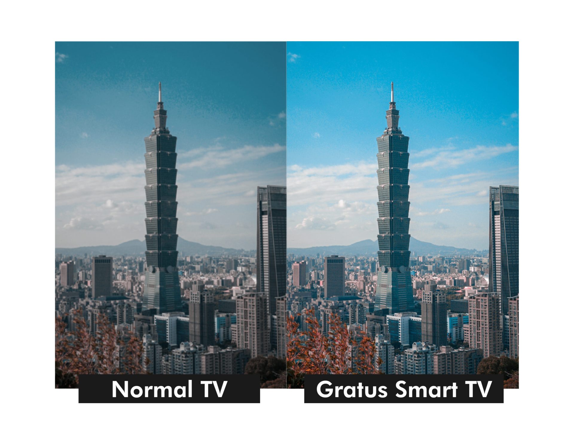 Gratus 65" UHD Smart LED TV with Gold Metal Frame image 4