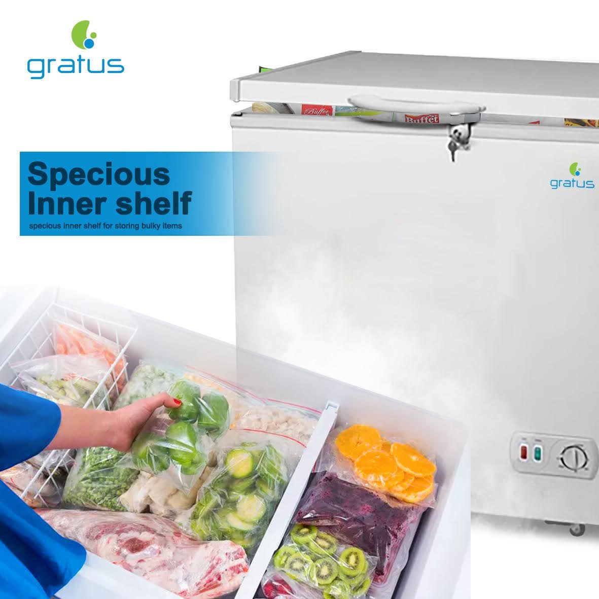 Gratus 150L Tropicalized Chest Freezer with Internal LED image 3