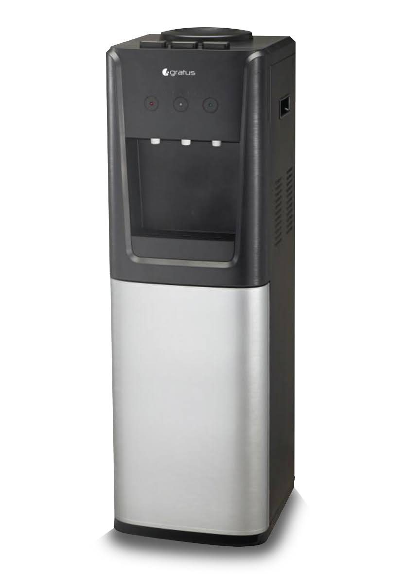 Gratus Hot & Cold 3 Tap Floor Standing Top Loading Water Dispenser With Refrigerator - Water Dispenser by Gratus