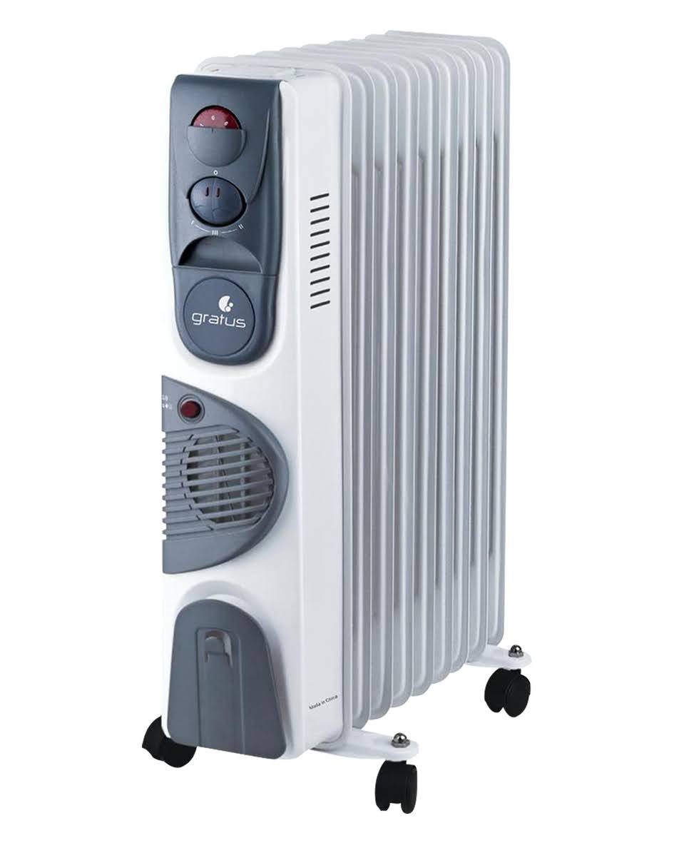 Gratus 9 Fins Oil Heater 2400W with Turbo Fan – GHT924ATB - Small Home Appliances by Gratus