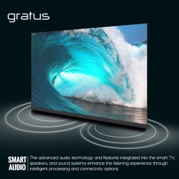 Gratus 43" Full HD Edgeless Smart Android TV with Built-in DVB-T2/S2 Receiver image 6