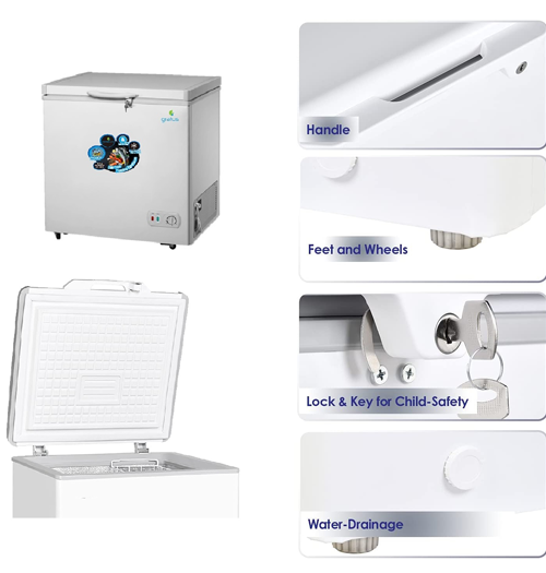 Gratus 150L Tropicalized Chest Freezer with Internal LED image 6