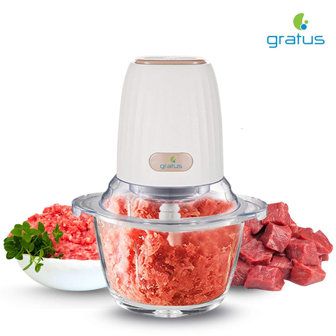 Gratus 350W Food Chopper with 2L Glass Bowl product detail image