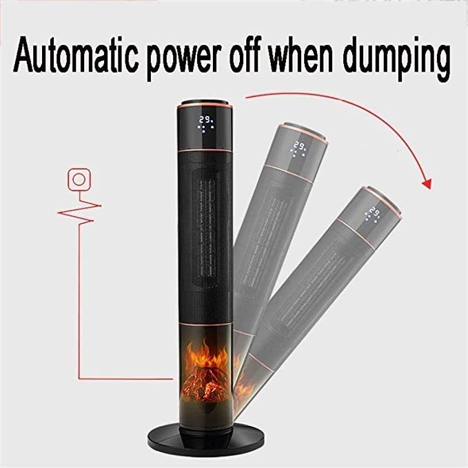 Gratus 2000W Tower PTC Ceramic Heater with 3D Flame Effect & Remote Control – GPFH2002TC image 7