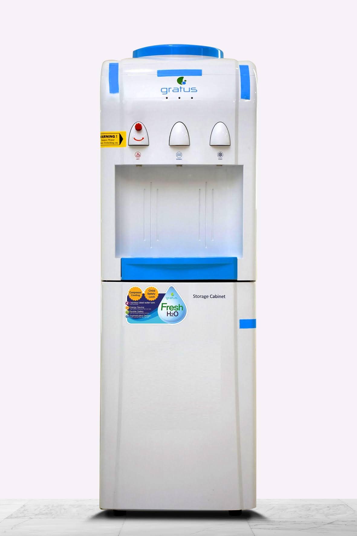 Gratus Top Load Hot & Cold Water Dispenser with Refrigerator - Water Dispenser by Gratus