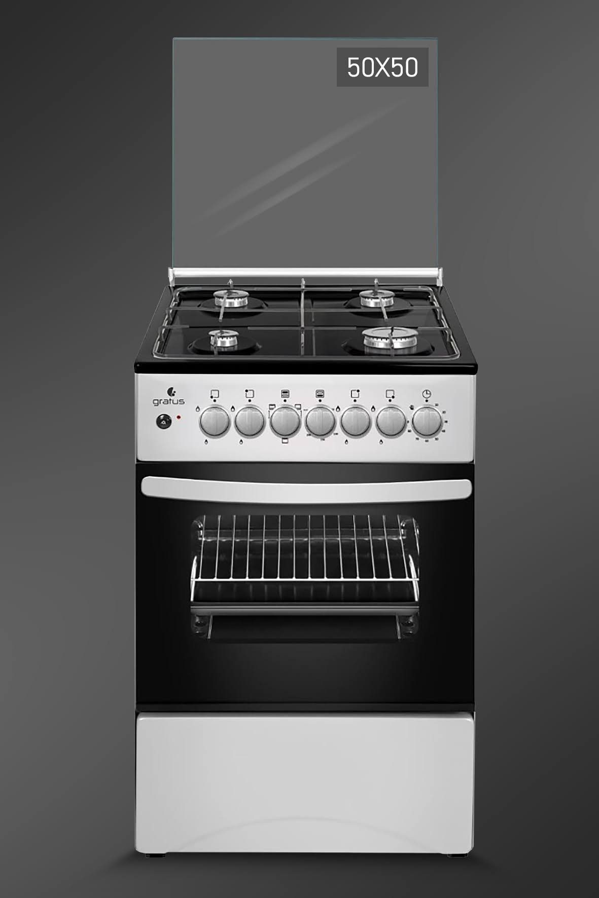 Gratus Classic Series 50 × 50 cm Full Gas Free Standing Cooker with 4 Euro Burners product detail image