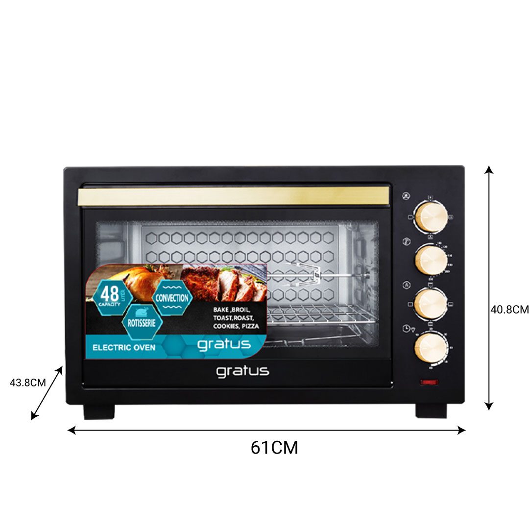 Gratus 48L 2000W Electric Oven Toaster Grill with Rotisserie image 4