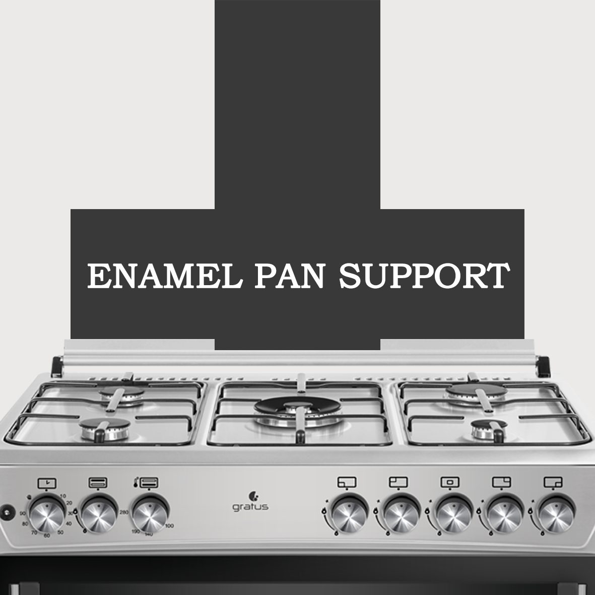 Gratus 90×60cm Free Standing Full Safety Gas Cooker with 5 Gas Burners image 4