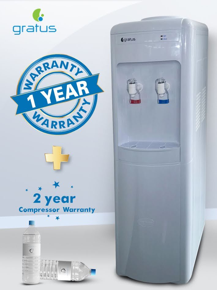 Gratus Hot & Cold 2 Tap Floor Standing Top Loading Water Dispenser | Compressor Cooling | Stainless Steel Hot Water Tank | 1-Year Full & 2-Year Compressor Warranty | GWD102BWDX image 5