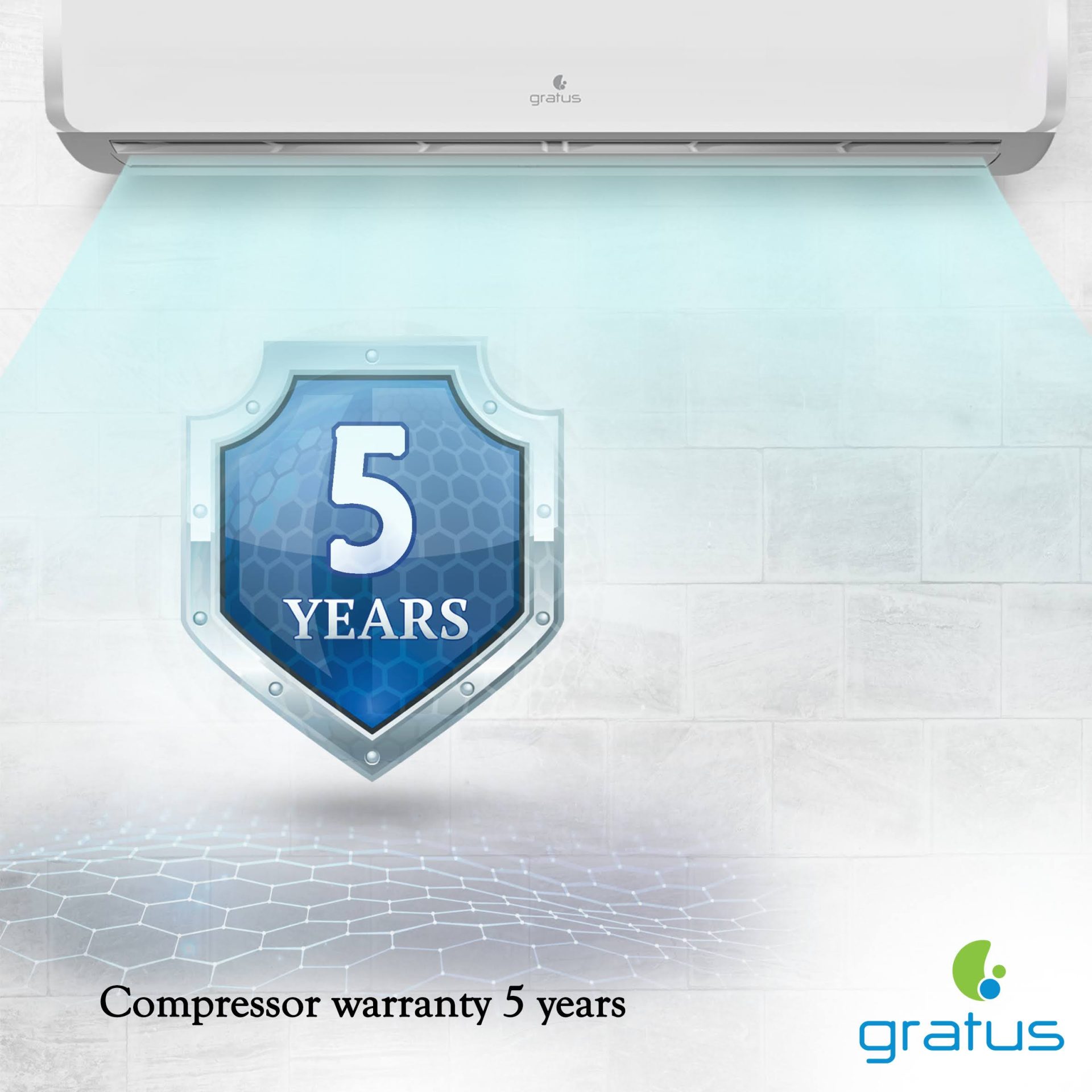 Gratus 1.5 Ton Split Air Conditioner | Heavy-Duty Piston Compressor | R410A Refrigerant | GSACP18VX1 image 5