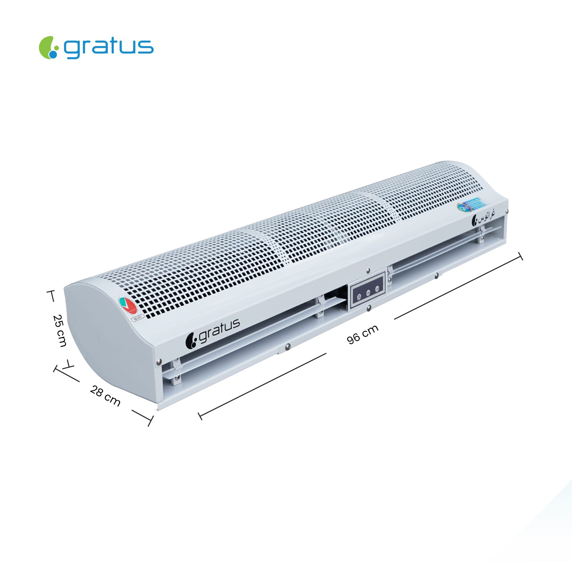 Gratus 120 cm Cross Flow Air Curtain with Sensor product detail image