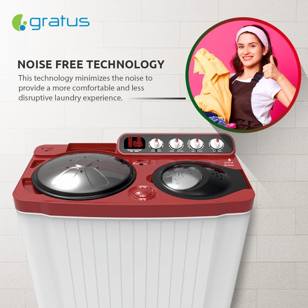 Gratus 10 KG Semi-Automatic Top Load Washing Machine – Made in India | GSWM100IVDX image 4