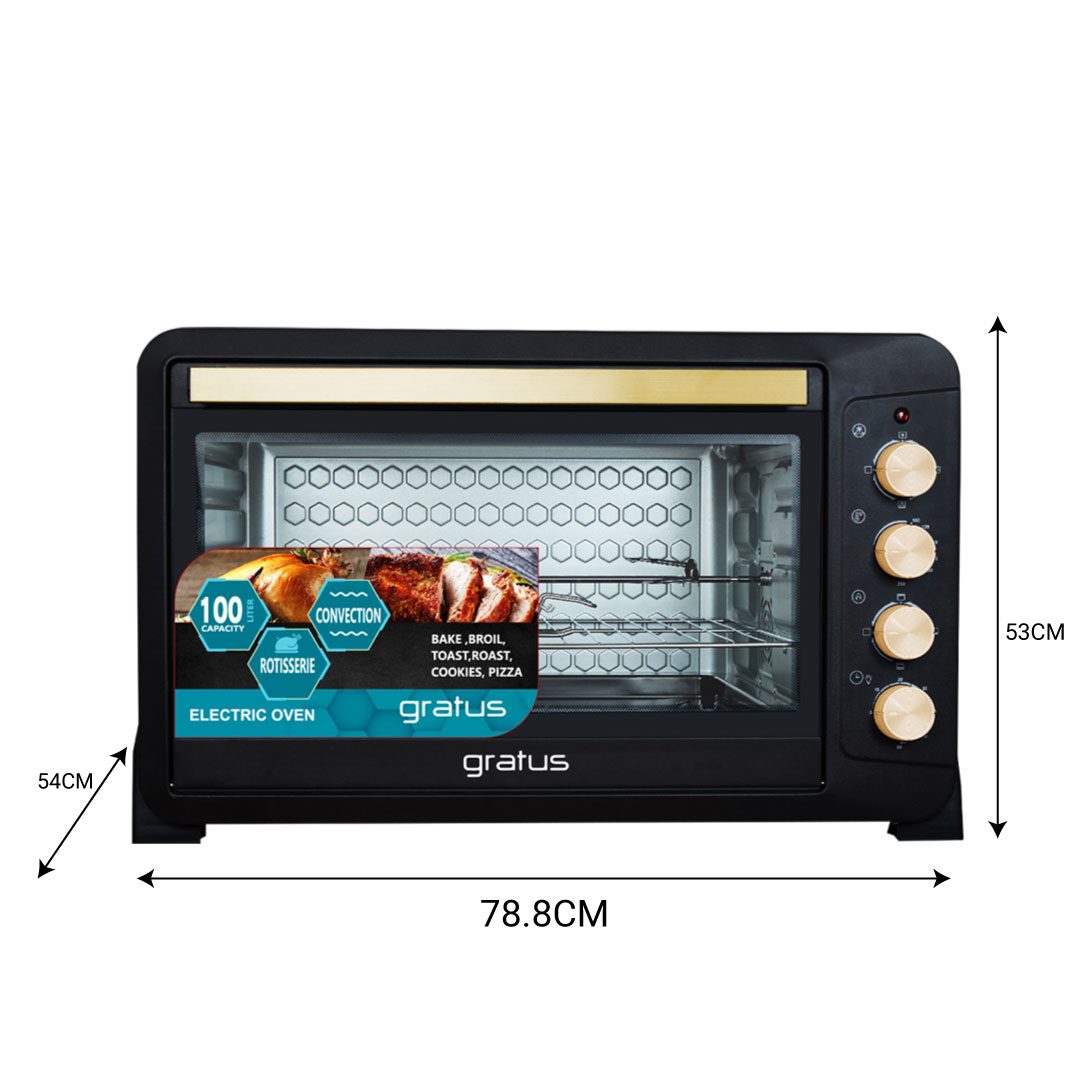 Gratus 100L Electric Oven Toaster Grill with Rotisserie image 6