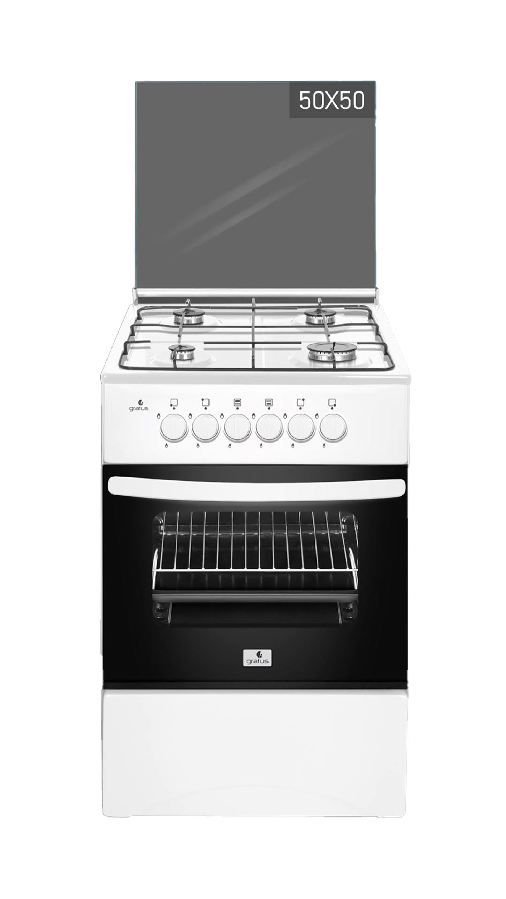 Gratus Classic Series 50 × 50 cm Full Gas Free Standing Cooker with Euro Burners