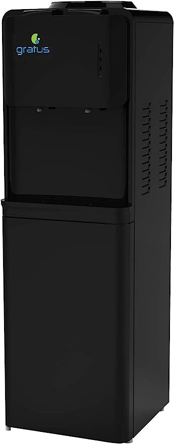 Gratus Hot & Cold Water Dispenser with Inbuilt Refrigerator & Storage Cabinet | 2 Tap Floor Standing Top Load | 1-Year Full & 2-Year Compressor Warranty | GWD501ACCFRB - Water Dispenser by Gratus