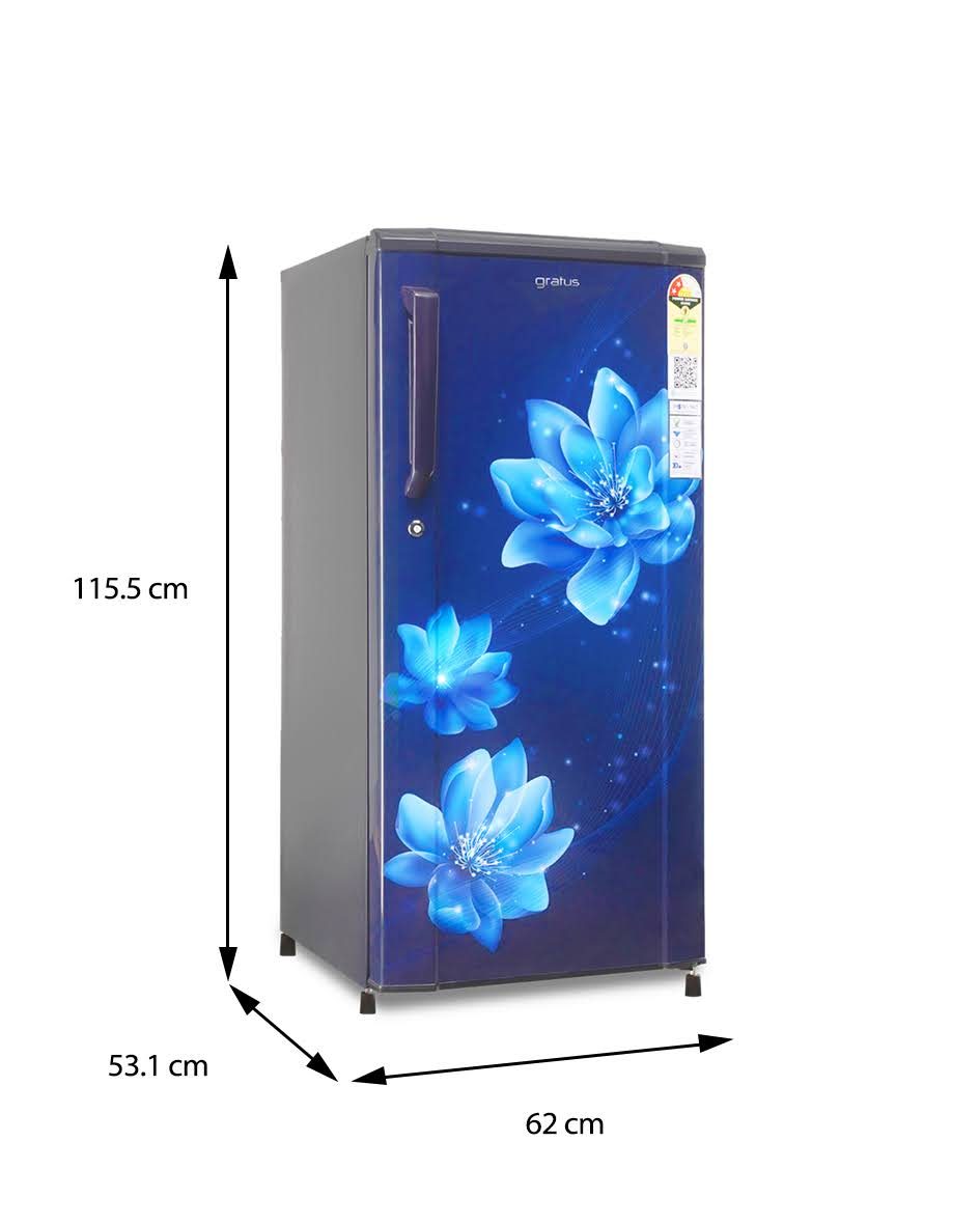 Gratus GDCR246RHI Direct Cool Single Door Refrigerator – Red Opal image 8