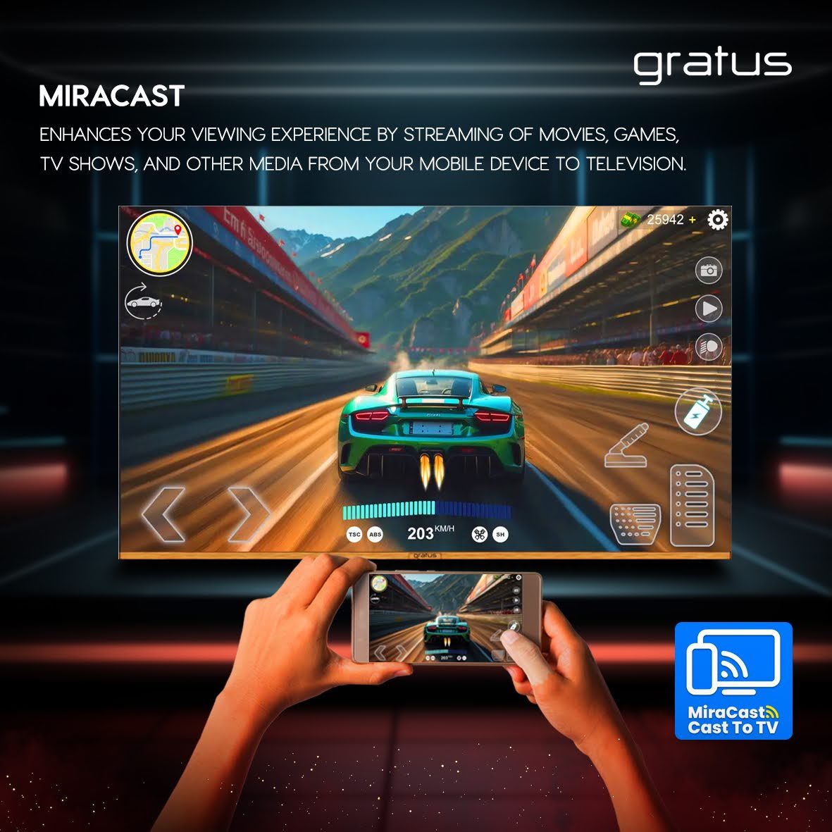 Gratus WebOS powered 4K Edgeless UHD 70" LED SMART TV with ThinQ AI image 7