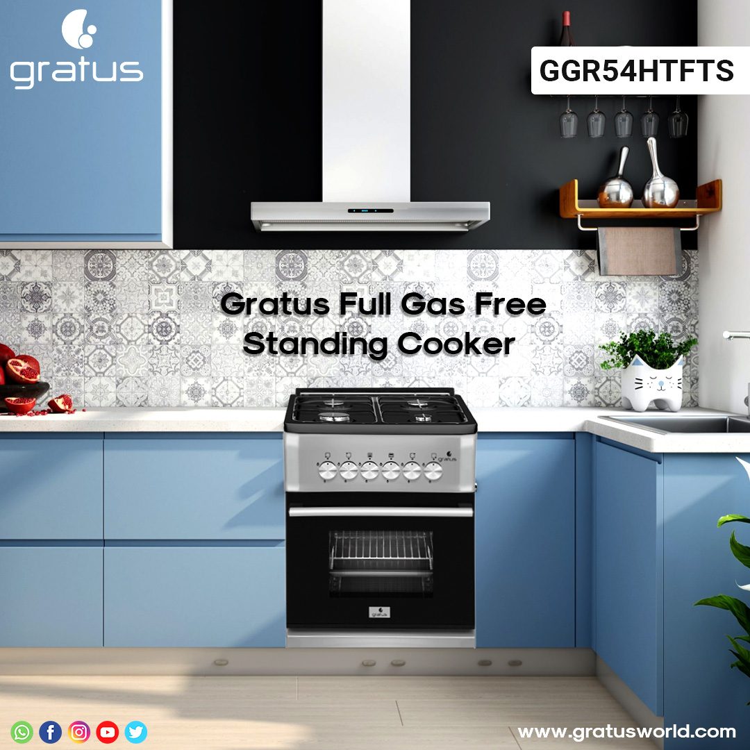Gratus 50×50 Freestanding Cooker with 2 Gas Burners image 5